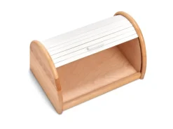 Zeller Küchenhelfer<Rollbrotkasten Buche 21 cm x 25 cm x 39 cm Weiß