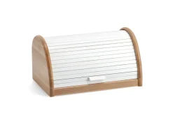 Zeller Küchenhelfer<Rollbrotkasten Buche 21 cm x 25 cm x 39 cm Weiß