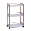 Zeller Servierwagen<Rollwagen Bambus/MDF 81 cm x 30 cm x 51 cm Weiß
