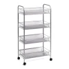 Zeller Servierwagen<Rollwagen Mesh 4-lagig 83,5 cm x 26 cm x 42,5 cm Silber