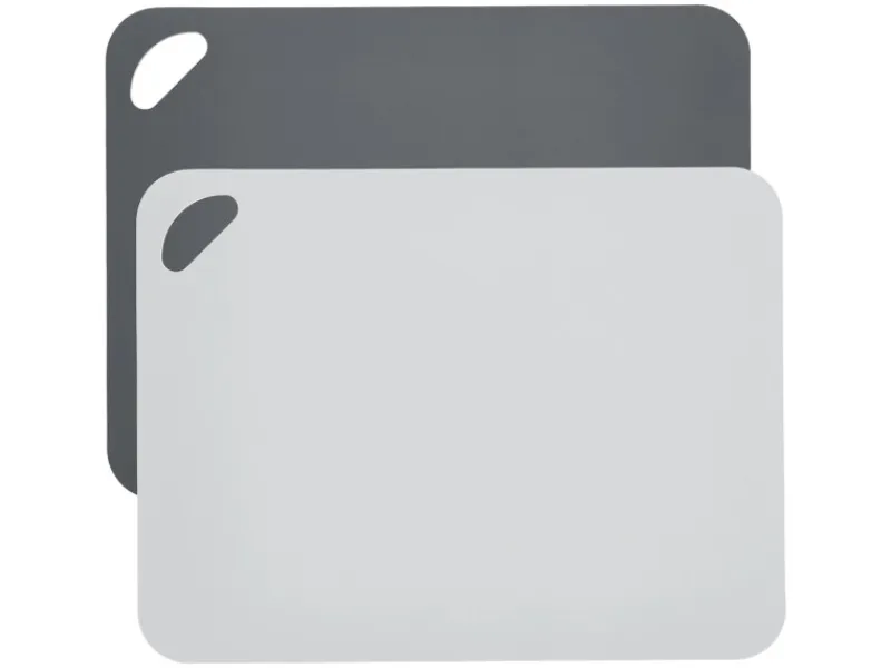 Zeller Schneidebretter<Schneidematten-Set Kunststoff 2-teilig 29 cm x 38 cm Anthrazit/Grau