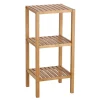 New Zeller Standregal mit 3 Ablagen 37 cm x 33 cm x 80 cm Bambus