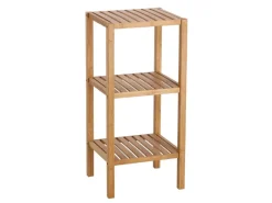 New Zeller Standregal mit 3 Ablagen 37 cm x 33 cm x 80 cm Bambus