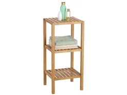 New Zeller Standregal mit 3 Ablagen 37 cm x 33 cm x 80 cm Bambus