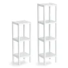 Zeller Standregal mit 3 Ablagen MDF 22 cm x 22 cm x 65 cm Weiß< Küchenregale