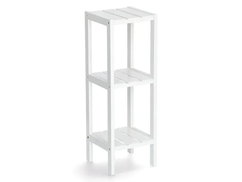 Zeller Standregal mit 3 Ablagen MDF 22 cm x 22 cm x 65 cm Weiß< Küchenregale