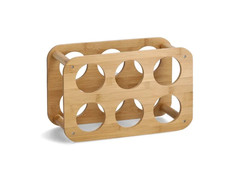 Zeller Weinregal Bambus für 6 Flaschen 16 cm x 24 cm x 38 cm Natur< Küchenregale