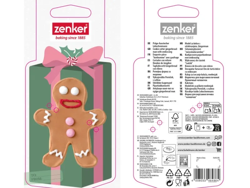 Zenker Patisserie Zenker Ausstecher Lebkuchenmann Silber< Küchenhelfer