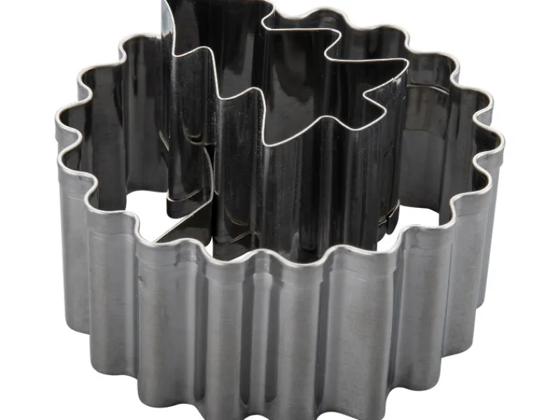 Küchenhelfer<Zenker Ausstecher Linzer mit Tannenbaum Ø 54 mm x 36 mm Silber