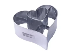 Outlet Zenker Patisserie Zenker Ausstecher Linzer Herz 2 in 1 Silber