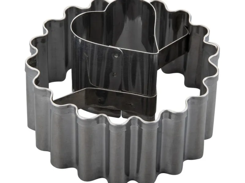 Zenker Ausstecher Linzer mit Herz Ø 54 mm x 36 mm Silber< Küchenhelfer