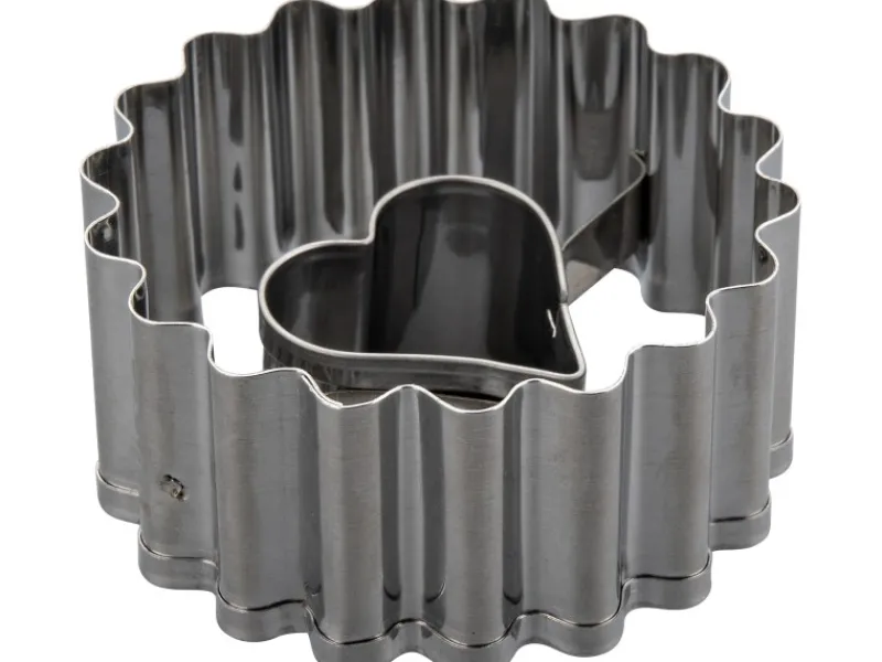 Zenker Ausstecher Linzer mit Herz Ø 54 mm x 36 mm Silber< Küchenhelfer