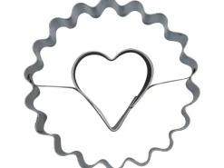 Zenker Ausstecher Linzer mit Herz Ø 54 mm x 36 mm Silber< Küchenhelfer