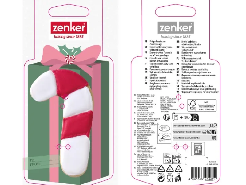 Zenker Patisserie Küchenhelfer<Zenker Ausstecher Zuckerstange Silber