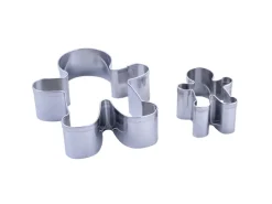 Zenker Patisserie Küchenhelfer<Zenker Ausstecher-Set Lebkuchenmann Silber 2-teilig