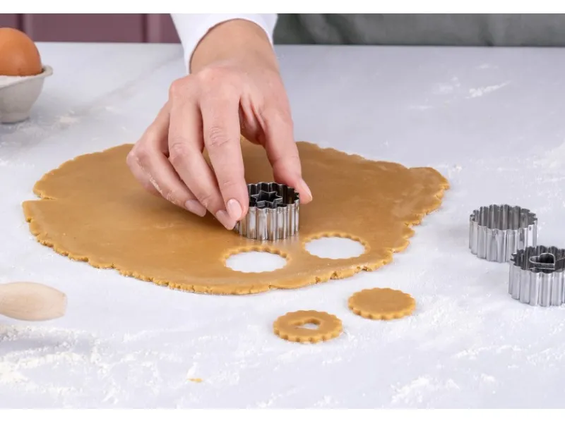 Zenker Patisserie Küchenhelfer<Zenker Ausstecher-Set Linzer Herz und Stern Silber 3-teilig