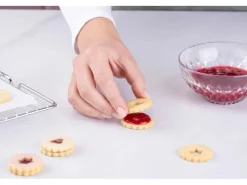 Zenker Patisserie Küchenhelfer<Zenker Ausstecher-Set Linzer Herz und Stern Silber 3-teilig