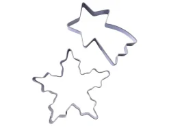 Zenker Patisserie Küchenhelfer<Zenker Ausstecher-Set Sternschnuppe und Schneeflocke Silber 2-teilig