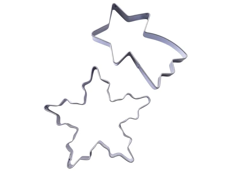 Zenker Patisserie Küchenhelfer<Zenker Ausstecher-Set Sternschnuppe und Schneeflocke Silber 2-teilig