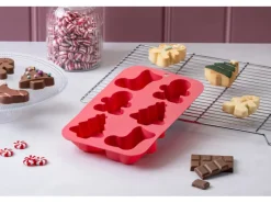 Zenker Patisserie Küchenhelfer<Zenker Backform Silikon 6 Motive Rot
