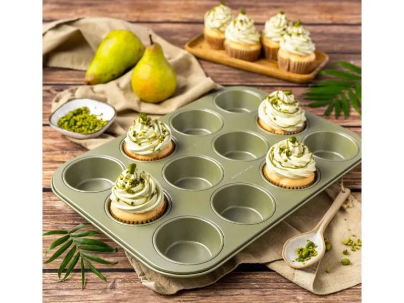 Küchenhelfer<Zenker 12er Muffinform Green Vision 38,5 cm x 26,5 cm x 3 cm