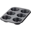 Küchenhelfer<Zenker Muffinform 6er 28 cm x 19 cm Anthrazit