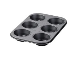 Küchenhelfer<Zenker Muffinform 6er 28 cm x 19 cm Anthrazit