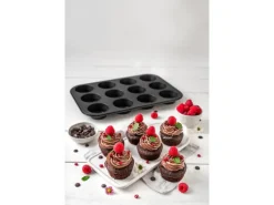 Küchenhelfer<Zenker Muffinform 12er 38 cm x 26 cm Schwarz