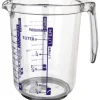 Zenker Patisserie Küchenhelfer<Profi-Messbecher Ø 12 cm 1 l Fassungsvermögen Transparent