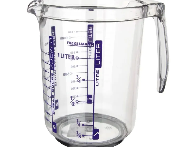 Zenker Patisserie Küchenhelfer<Profi-Messbecher Ø 12 cm 1 l Fassungsvermögen Transparent