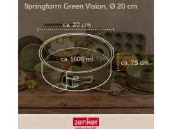 Zenker Springform Flachboden Green Vision Ø 20 cm x 7,5 cm< Küchenhelfer