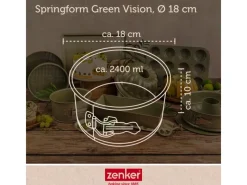 Zenker Springform Hoch Green Vision Ø 18 cm x 10 cm< Küchenhelfer