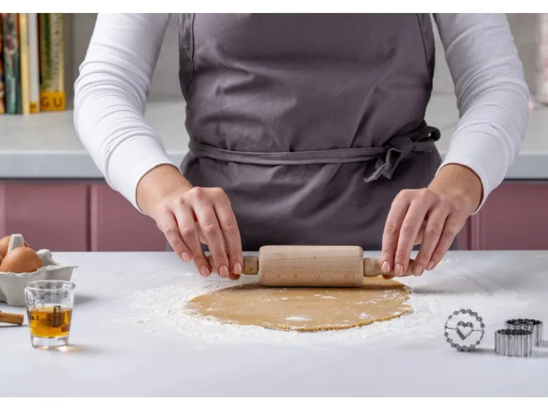Zenker Patisserie Küchenhelfer<Zenker Teigrolle Holz Natur