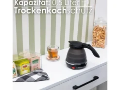 Zilan Haushaltsgeräte<ZLN-1986 Reisewasserkocher Faltbar 0,5 L