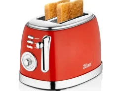 Zilan ZLN-7040 Retro 2 Scheiben Doppelschlitz Toaster 850 Watt< Haushaltsgeräte