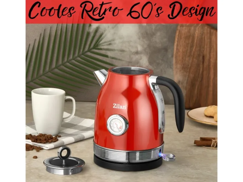 Zilan ZLN-7033 Retro Wasserkocher 1,7 L 2000 Watt< Haushaltsgeräte