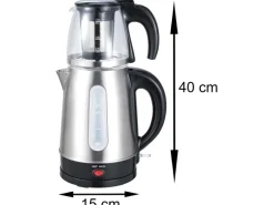 Zilan Haushaltsgeräte<ZLN-3581 Teekocher Edelstahl 1,7 L 2200 Watt