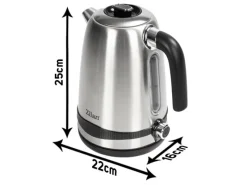 Zilan Haushaltsgeräte<ZLN-1000 Wasserkocher mit Temperatureinstellung Edelstahl 1,7 L