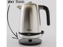 Zilan Haushaltsgeräte<ZLN-1000 Wasserkocher mit Temperatureinstellung Edelstahl 1,7 L
