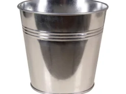 New Zink-Übertopf Ø 16 cm x 14 cm Silber