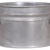 Töpfe<Zink-Übertopf mit Griffen Ø 16 cm x 13 cm Silber
