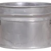 Töpfe<Zink-Übertopf mit Griffen Ø 12 cm x 11 cm Silber