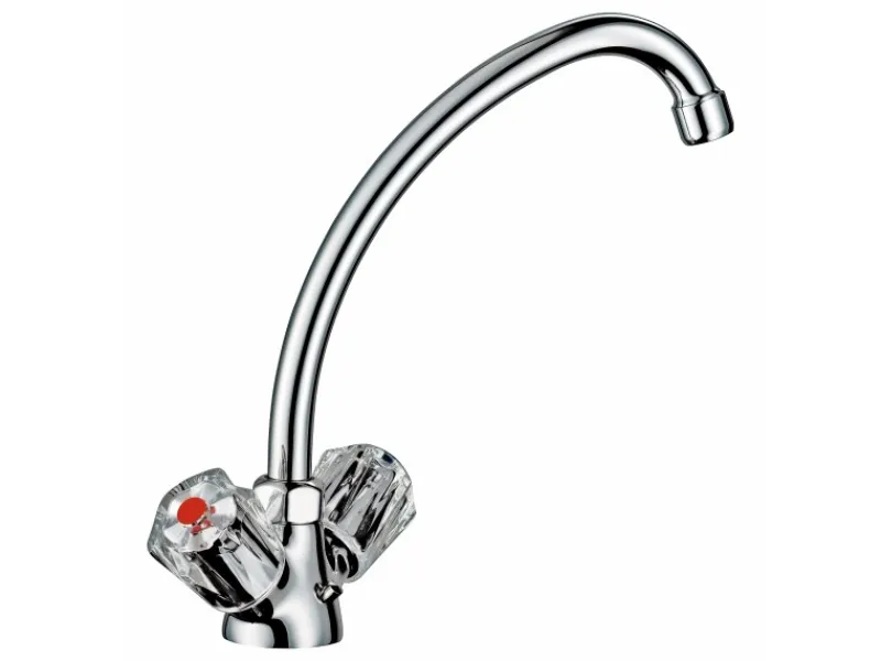 Clearance Zweigriff-Küchenarmatur Ledro Chrom