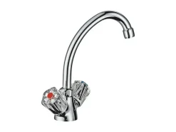 Discount Zweigriff-Waschtischarmatur Ledro Chrom Niederdruck